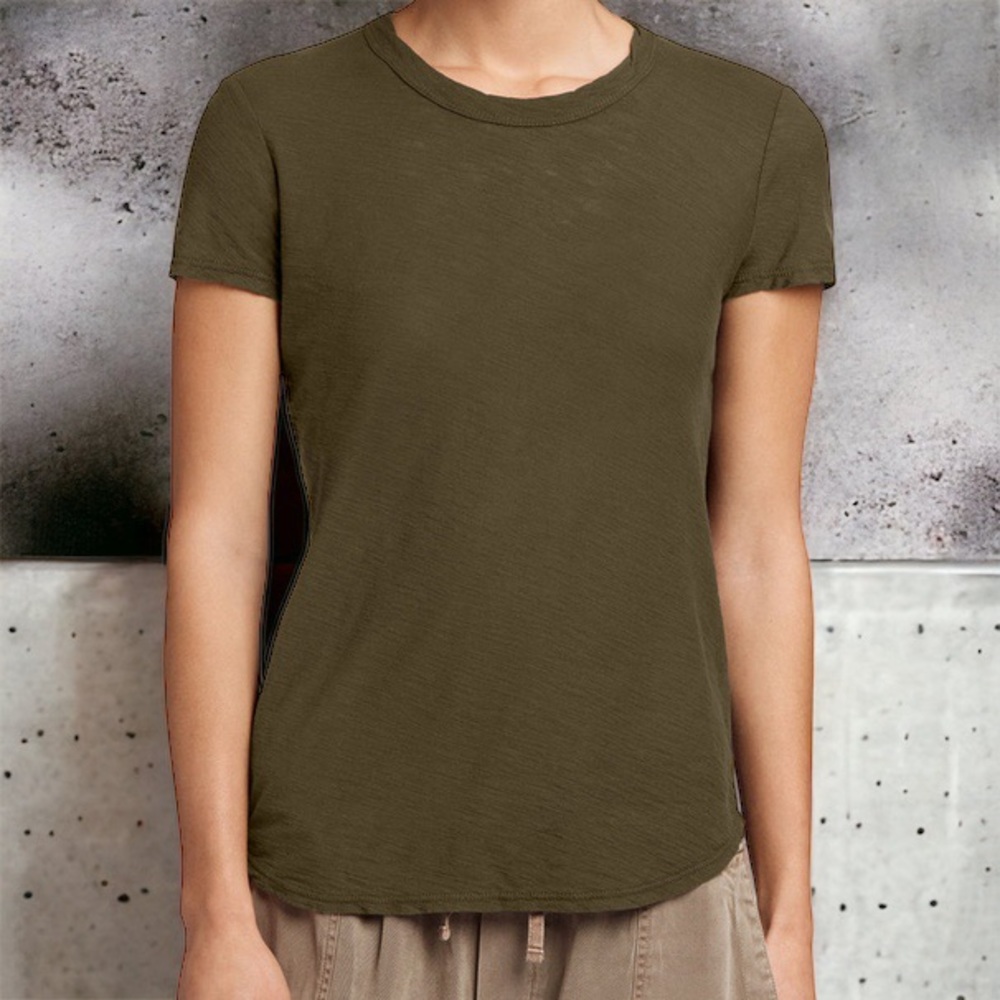 James Perse Sheer Slub Crew Neck